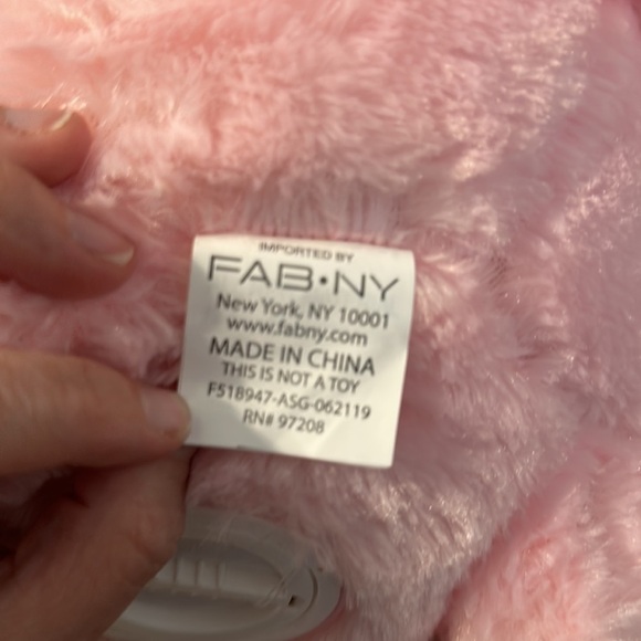 FAB NY Pink Plush Piggy Bank fStuffed Animal Coin Banks with Stopper Fuzzy - Picture 10 of 10
